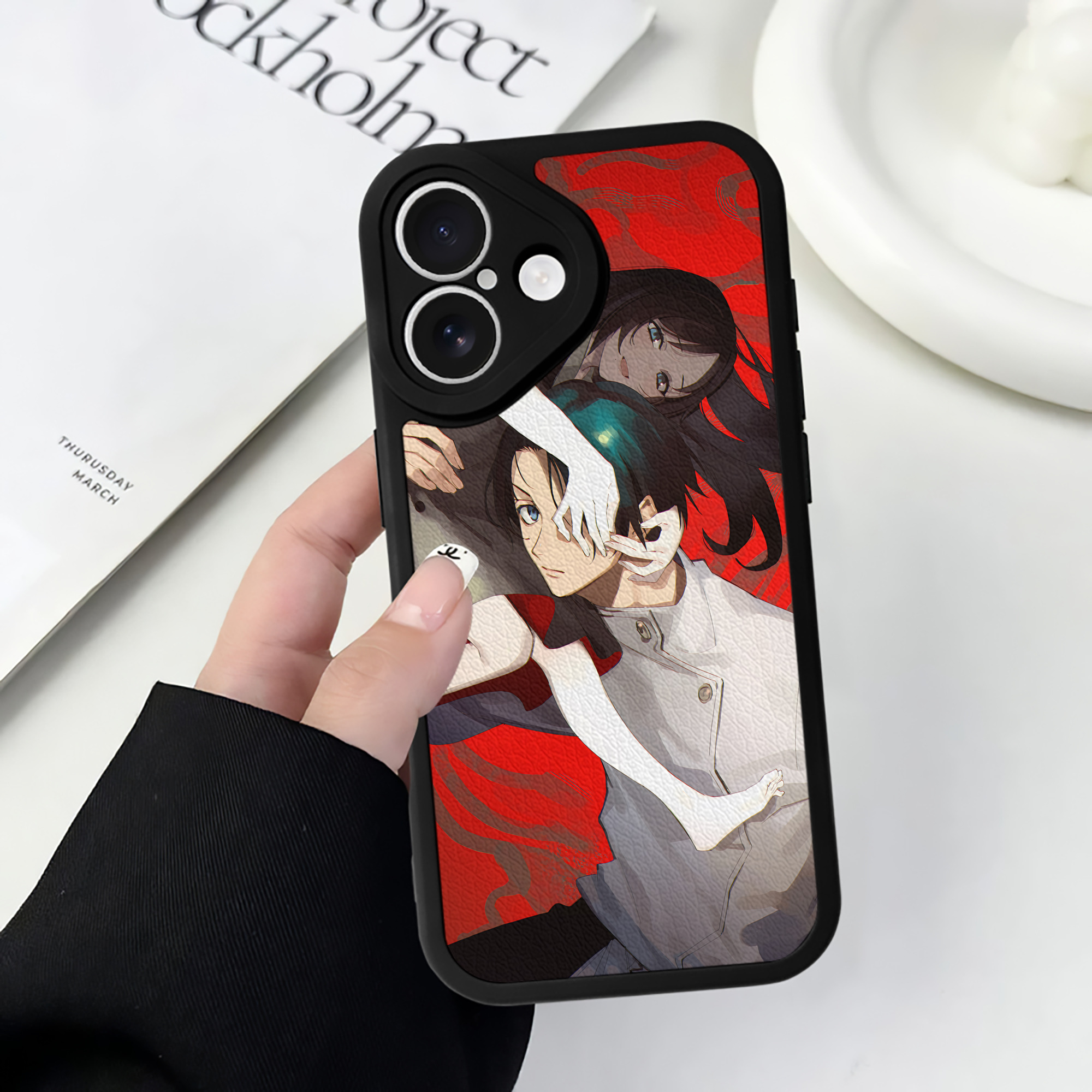 （画像用） 呪術廻戦 Jujutsu Kaisen 【iPhone 16シリーズ対応】シリコンスマホケース（レザー調） 材質：シリコン